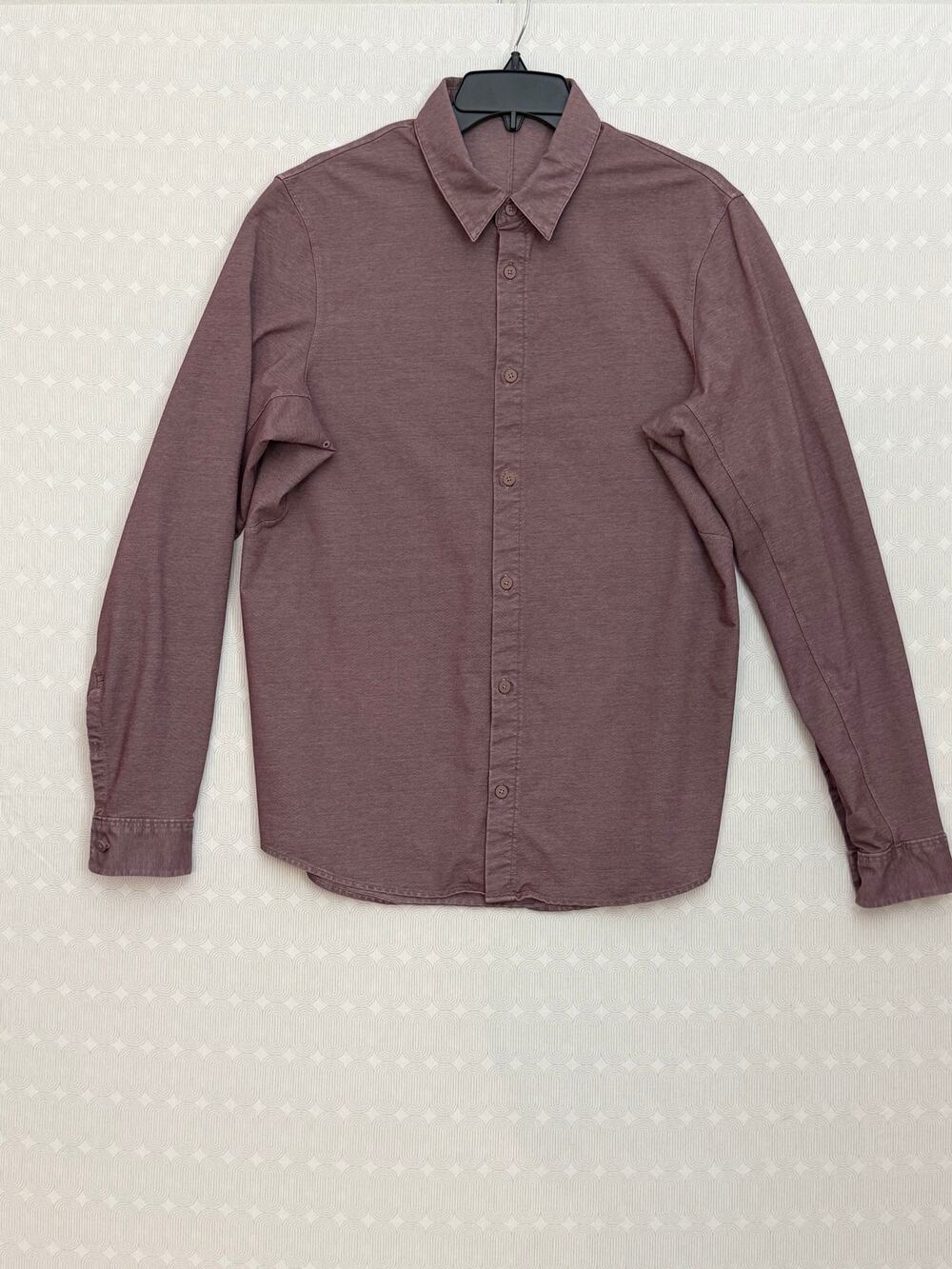 Lululemon Shirt Mens Medium Mauve Commission Long Sleeve Button Up